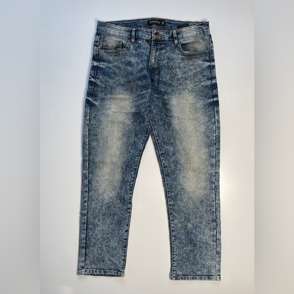 SouthPole Skinny Jeans Mens 34x30 Acid Wash Y2K‎ Skater Streetwear